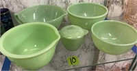 Jadeite Batter Bowls, Mixing Bowls, Covered Dish