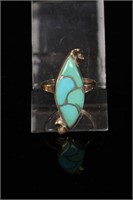 Sterling Silver & Turquoise Ring 8.25