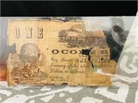 Original 1862 Dec 1st Ocoee Cleveland $1 Bank Note