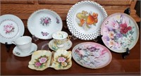 China, cup & saucer, collector plates