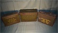 3 cal. 30 military ammo cans; as is