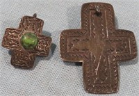 SCRAP STERLING CROSS EARRINGS*UNMATCHED*10.5 G