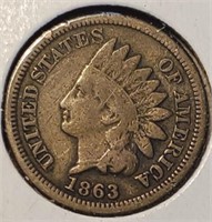 543 1863 INDIAN HEAD PENNY