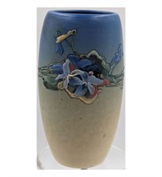 Antique Weller Pottery Floral Decorated Vase, Art