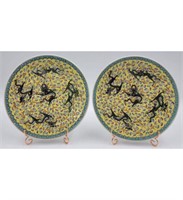 A Fine Pair Of Chinese Famille Rose Plates Enamel