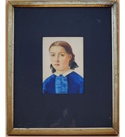 Framed 19th Century Watercolor Portrait