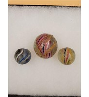 Grouping of Handmade Swirl Marbles