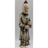 Antique Carved Chinese Figure 19th C, Polychromed