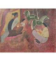 INDIA -NARAYAN SHRIDHAR BENDRE (1910-1992) Oil On