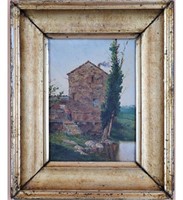 Framed Oil on Canvas Landscape Signed Francisco P
