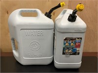 TWO WATER CANS