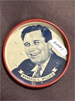 Wendell L Willkie 3 inch campaign coaster