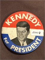 Kennedy for president 3 1/2 inch campaign button