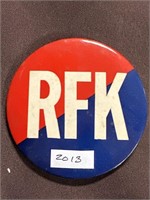 Robert Kennedy, RFK, 3 1/2 inch campaign button