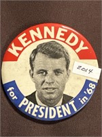 Robert F Kennedy for president in 68 3 1/2 inch
