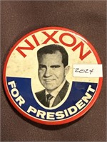Nixon for president 3 1/2 inch 1960s campaign