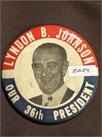 Lyndon B. Johnson are 36th president 3 1/2 inch