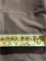 Large group of sweet Caporal cigarette buttons