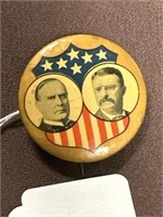 McKinley and Roosevelt 1 inch and 3/4 campaign