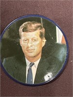 John F Kennedy portrait button 3 inches