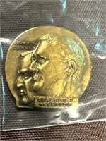 John Garner and Franklin Roosevelt lapel pin