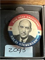 Our next president, Adlai Stevenson 1 1/4 inch