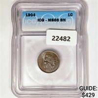 1904 Indian Head Cent ICG MS66 BN