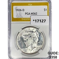 1926-D Silver Peace Dollar PGA MS62