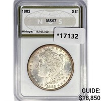 1882 Morgan Silver Dollar NGS MS67
