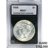 1926 Silver Peace Dollar GG MS67