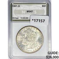 1901-O Morgan Silver Dollar NGS MS67
