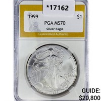 1999 American Silver Eagle PGA MS70