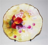 Royal Worcester signed painted 'Berry' bowl