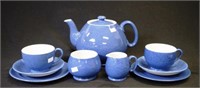 Moorcroft powder blue tea for two
