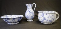 Copeland & Garrett blue seaweed design jug :1840