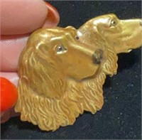 Metal dog brooch