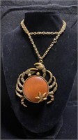 Wood crab necklace