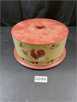 Tin Chicken Cake Display - Vintage