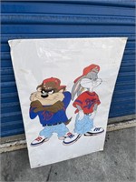 TAZ & BUGS - 1993 POSTER (SOME DIRT/RIPPED SEAL)