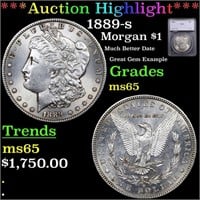 ***Auction Highlight*** 1889-s Morgan Dollar $1 Gr