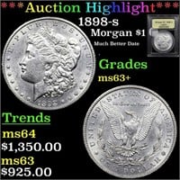***Auction Highlight*** 1898-s Morgan Dollar $1 Gr