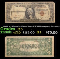 1935A $1  Silver Certificate Hawaii WWII Emergency