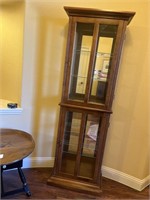 Curio cabinet. 22 1/2 inches wide 11 inches deep