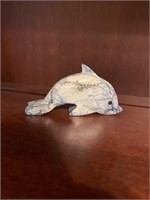 Small stone dolphin, approximately 4 inches