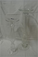 Large Glass Candle Stands