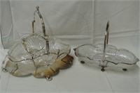 Crystal And Silver Plate Servers