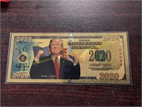 Donald Trump 24K Gold Foil Bank Note