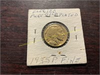 Gold Plated Buffalo Nickel