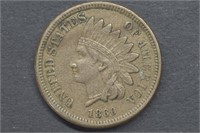 1860 Indian Head Penny Pointed Bust