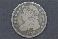 1833 Capped Bust Dime Last 3 High